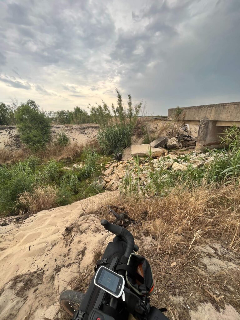 Bikepacking Portugal — Collapsed bridge detour