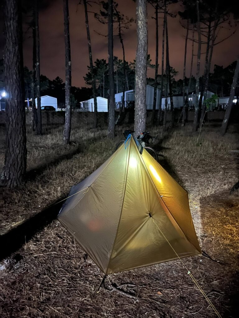 Bikepacking Portugal — Orbitur campsite night camping