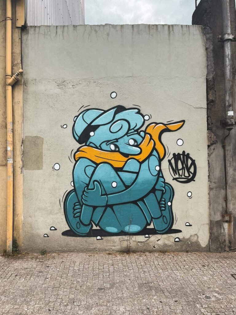 Bikepacking Portugal — street art Porto, MESK85